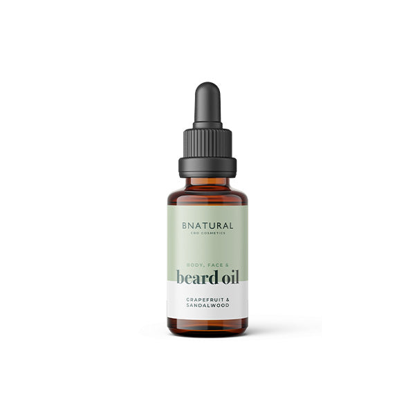 Bnatural 100mg CBD Beard & Face Oil - 30ml | Bnatural | Hall of Vape |  | CBD Products