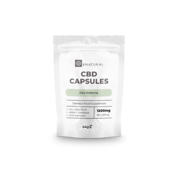 Bnatural 1200mg CBD Vegan Capsules - 60 Caps | Bnatural | Hall of Vape |  | CBD Products