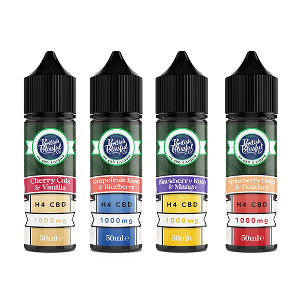 British Blissful 1000mg H4 CBD E-Liquid 50ml | British Blissful Co | Hall of Vape |  | CBD Products