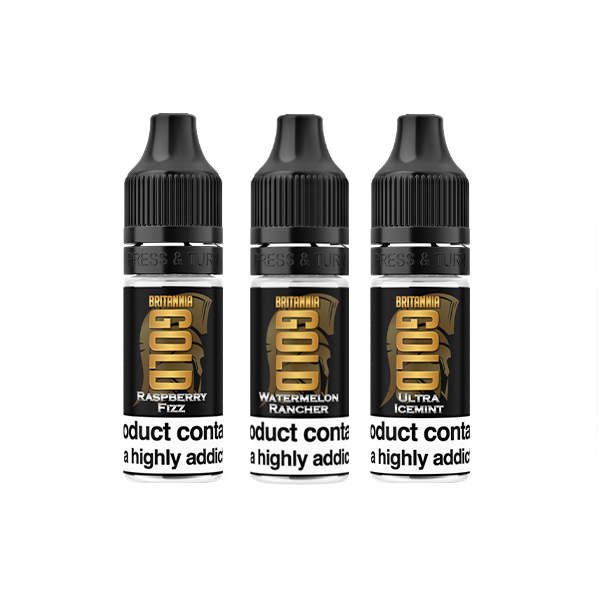 Britannia Gold 0mg 10ml E-Liquids (40VG/60PG) | Britannia Gold | Hall of Vape |  | Vaping Products