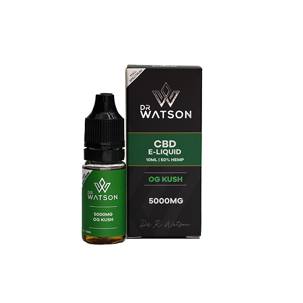 Dr Watson 5000mg CBD E-Liquid OG KUSH - 10ml | Dr Watson | Hall of Vape |  | CBD Products