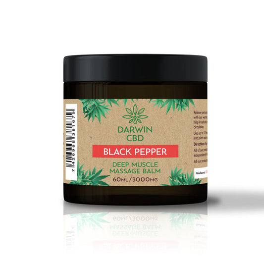 Darwin CBD 3000mg CBD Black Pepper Massage Balm - 60ml | Darwin | Hall of Vape |  | CBD Products