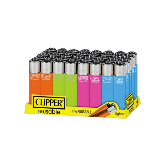 40 Clipper CP11RH Classic Flint Fluo Branded Refillable Lighters - CL1C103UKH | Clipper | Hall of Vape |  | Smoking Products