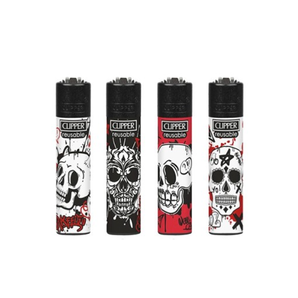 40 Clipper CP11RH Classic Graffiti Skulls Flint Lighters - CL3C1626 | Clipper | Hall of Vape |  | Smoking Products