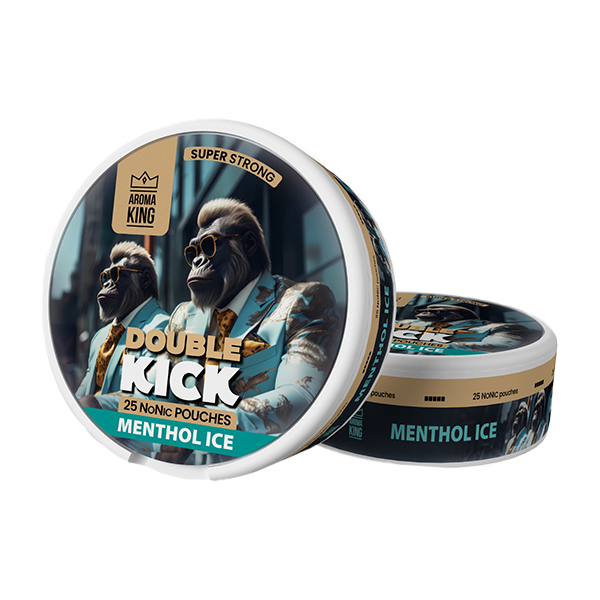 50mg Aroma King Double Kick NoNic Pouches - 25 Pouches | Aroma King | Hall of Vape |  | Smoking Products