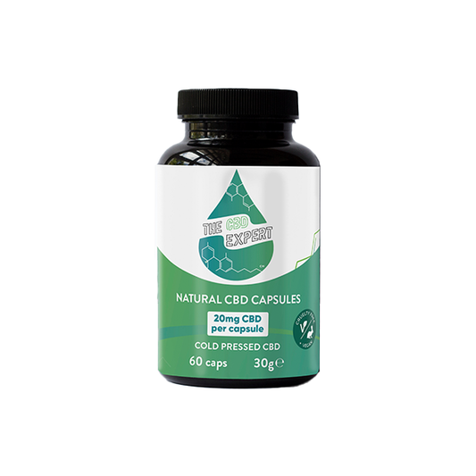 The CBD Expert 1200mg CBD Cold Pressed Capsules - 60 Caps | The CBD Expert | Hall of Vape |  | CBD Products