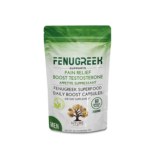 NTURE 2000mg Fenugreek Men Capsules - 60 Caps | Nture | Hall of Vape |  | Nootropics & Supplements