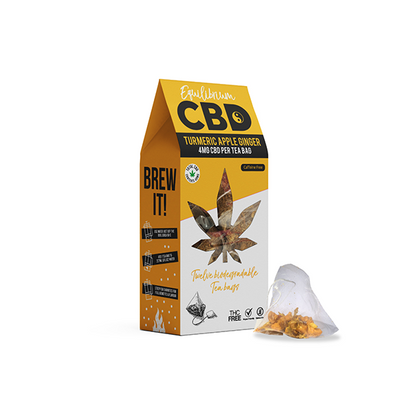 Equilibrium CBD 48mg Full Spectrum Turmeric & Ginger Tea Bags Box of 12 (BUY 2 GET 1 FREE) | Equilibrium CBD | Hall of Vape |  | CBD Products