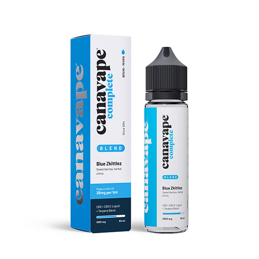 Canavape 1800mg Full-Spectrum CBD + CBG E-liquid 50ml (30VG/70PG) | Canavape | Hall of Vape |  | CBD Products