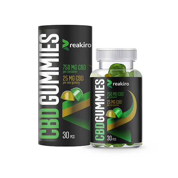 Reakiro 750mg Full Spectrum CBD Apple & Lemon Gummies - 30 pieces :: Short Dated :: (BUY 1 GET 1 FREE) | Reakiro | Hall of Vape |  | CBD Products