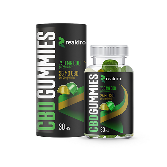 Reakiro 750mg Full Spectrum CBD Apple & Lemon Gummies - 30 pieces :: Short Dated :: (BUY 1 GET 1 FREE) | Reakiro | Hall of Vape |  | CBD Products