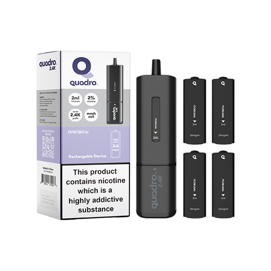 20mg Quadro 2.4K Pod Vape Kit Black Series 2400 Puffs | Quadro | Hall of Vape |  | Vaping Products