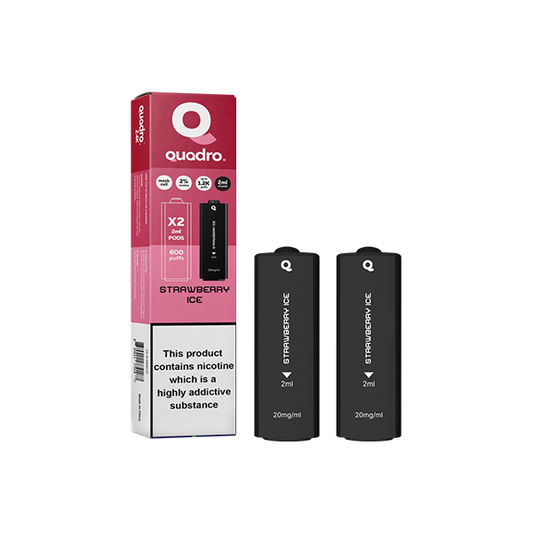 20mg Quadro 2.4k Replacement Pods - 2ml | Quadro | Hall of Vape |  | Vaping Products