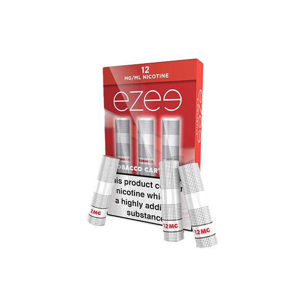 12mg Ezee E-cigarette Cartridges Tobacco 1050 Puffs | Ezee | Hall of Vape |  | Vaping Products