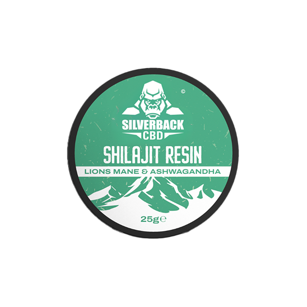 Silverback CBD Ashwagandha & Lions Mane Infused Shilajit Resin 25g | Silverback CBD | Hall of Vape |  | Nootropics & Supplements