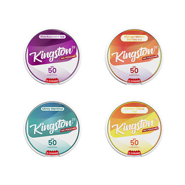 50mg Kingston Nicotine Pouches - 20 Pouches | Kingston | Hall of Vape |  | Smoking Products