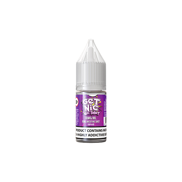 18mg Get Nic Nic Shot 10ml (100VG) | Get Nic | Hall of Vape |  | Vaping Products