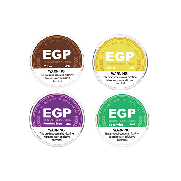 6mg EGP Nicotine Pouches - 20 Pouches | EGP | Hall of Vape |  | Smoking Products