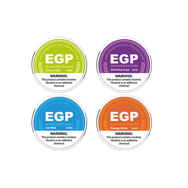 14mg EGP Nicotine Pouches - 20 Pouches | EGP | Hall of Vape |  | Smoking Products