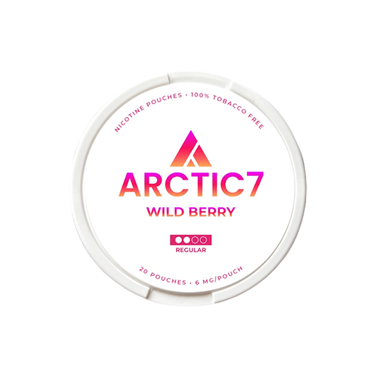 6mg Arctic7 Wild Berry Slim Nicotine Pouches - 20 Pouches | Artic7 | Hall of Vape |  | Smoking Products