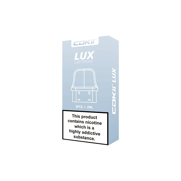 Cokii Lux Replacement Pods 3 Pack 2ml (0.6Ohm, 0.8Ohm, 1.0Ohm) | COKII | Hall of Vape |  | Vaping Products