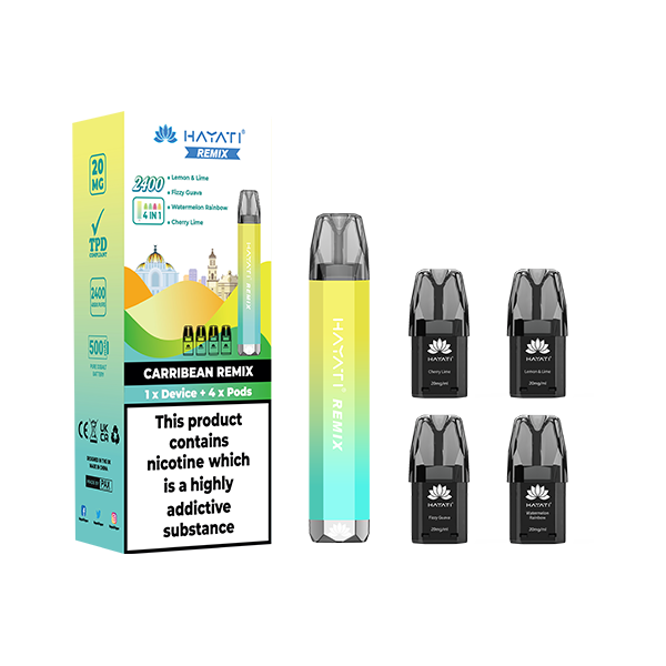 20mg Hayati Remix 4in1 2400 Pod Kit 2400 Puffs | Hayati | Hall of Vape |  | Vaping Products