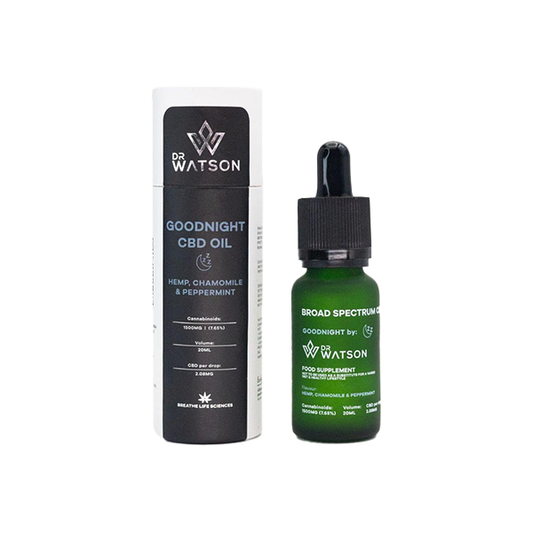 Dr Watson 1500mg Broad-Spectrum Goodnight CBD Oil 20ml | Dr Watson | Hall of Vape |  | CBD Products