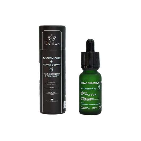 Dr Watson 4000mg Broad-Spectrum Goodnight CBD Oil 20ml | Dr Watson | Hall of Vape |  | CBD Products