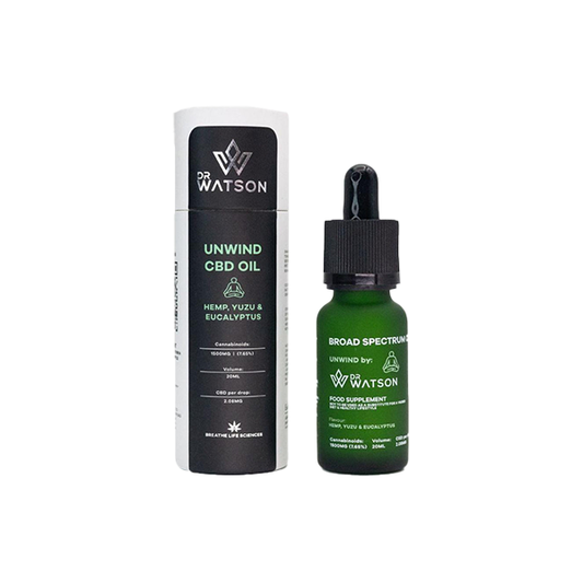 Dr Watson 1500mg Broad-Spectrum Unwind CBD Oil 20ml | Dr Watson | Hall of Vape |  | CBD Products