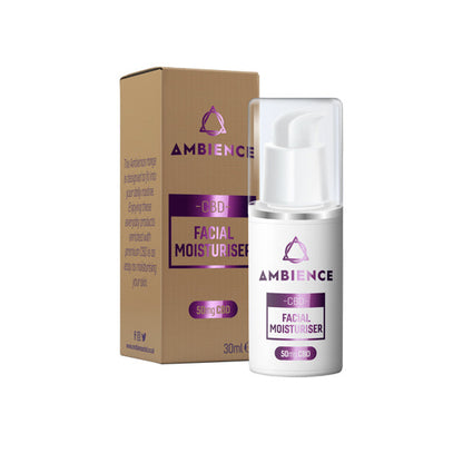 Ambience CBD Infused 50mg CBD Facial Moisturiser 30ml (Buy 1 Get 2 Free) | Ambience CBD | Hall of Vape |  | CBD Products