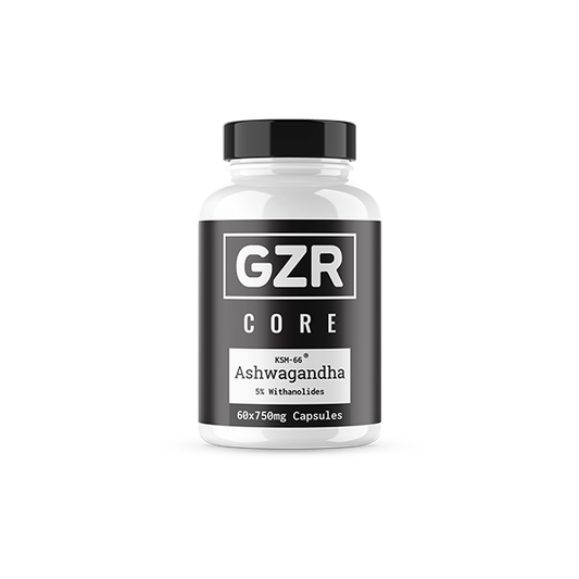 GZR 750mg KSM-66 Ashwagandha Capsules - 60 Capsules | GZR | Hall of Vape |  | Nootropics & Supplements