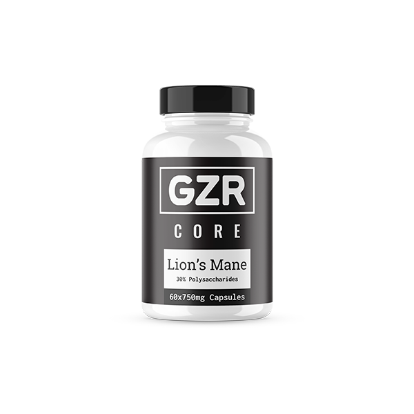 GZR 750mg Lions Mane Capsules - 60 Capsules | GZR | Hall of Vape |  | Nootropics & Supplements