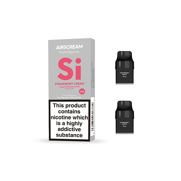 19mg AIRSCREAM Air Pre Filled Pods 2PCS 1.2Ω 2ml ( Compatible With  AirsPops Pro & AirEgg ) | Airscream | Hall of Vape |  | Vaping Products