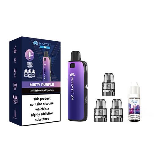 Hayati X4 Refillable Pod Vape Kit  Includes 1X Nic Salts 20mg + 3x Refillable Pods | Hayati | Hall of Vape |  | Vaping Products