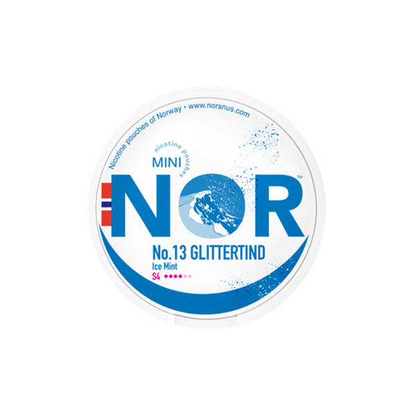 14mg NOR Mini Glittertind Nicotine Pouches - 20 Pouches | NOR | Hall of Vape |  | Smoking Products