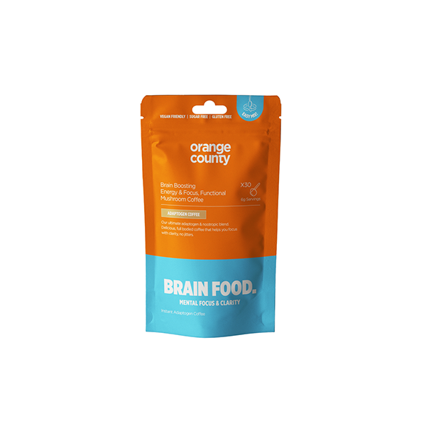 Orange County CBD 120000mg BRAIN FOOD Focus Coffee Powder - 200g | Orange County | Hall of Vape |  | Nootropics & Supplements