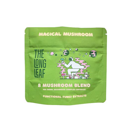 The Long Leaf 500mg 8 Mushroom Complex Capsules - 90 Capsules (BUY 1 GET 1 FREE) | The Long Leaf | Hall of Vape |  | Nootropics & Supplements