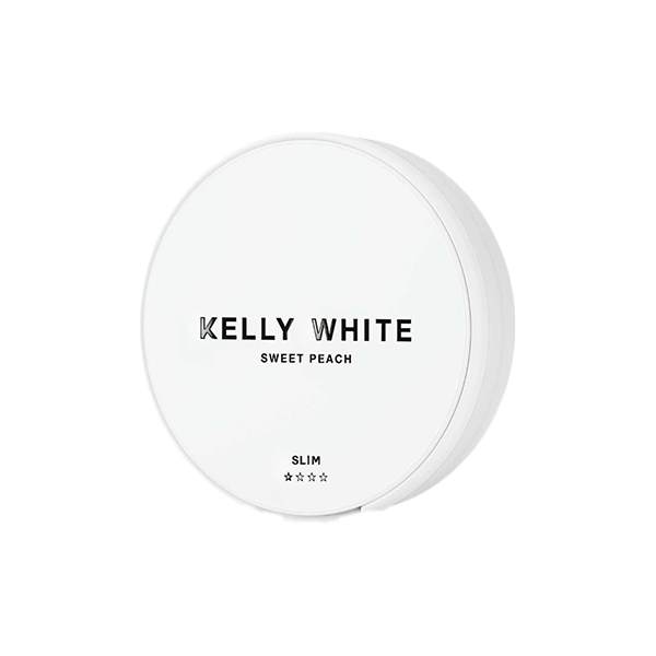 8mg Kelly White Slim Medium Sweet Peach Nicotine Pouches - 20 Pouches | Kelly White | Hall of Vape |  | Smoking Products