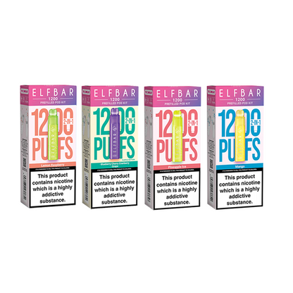 20mg ELF Bar 1200 Prefilled Pod Kit 1200 Puffs | ELF Bar | Hall of Vape |  | Vaping Products