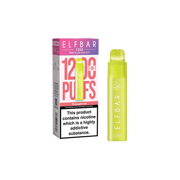 20mg ELF Bar 1200 Prefilled Pod Kit 1200 Puffs | ELF Bar | Hall of Vape |  | Vaping Products