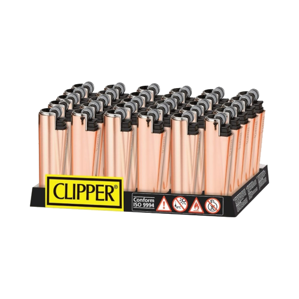 30 Clipper FCP22RH Classic Micro Rose Gold Shiny Lighters | Clipper | Hall of Vape |  | Smoking Products