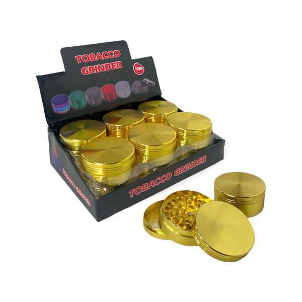 3 Parts Silver Metal Tobacco Grinder - PH6908-Gold | Generic | Hall of Vape |  | Smoking Products