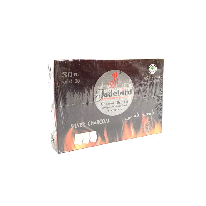 JadeBird Shisha Hookah Silver Charcoal (30 pieces) | Jadebird | Hall of Vape |  | Smoking Products