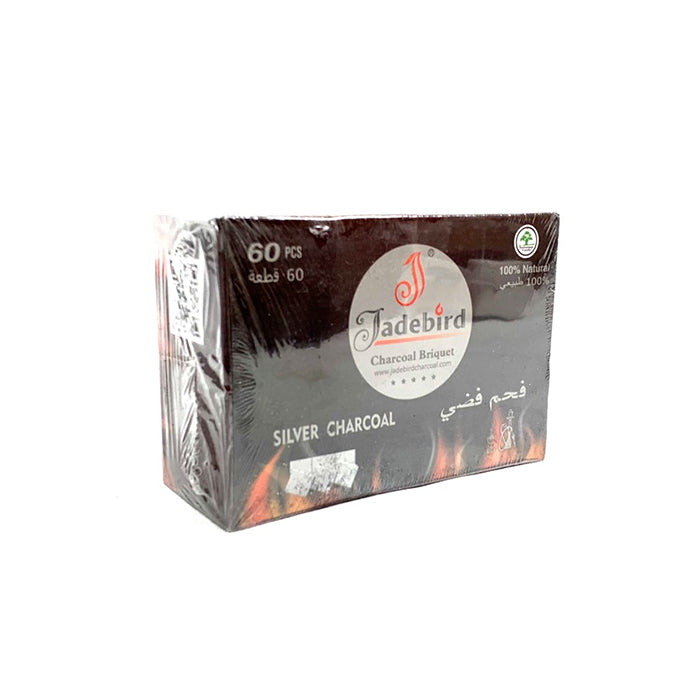 JadeBird Shisha Hookah Silver Charcoal (60 pieces) | Jadebird | Hall of Vape |  | Smoking Products