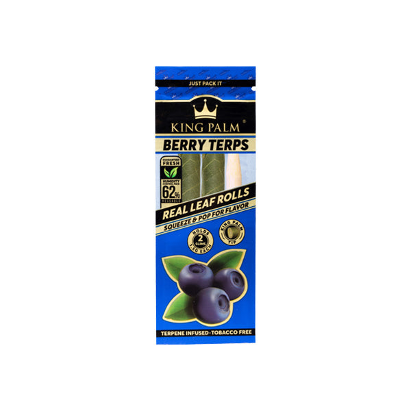 2 King Palm Flavoured Slim 1.5G Rolls | King Palm | Hall of Vape |  | Smoking Products