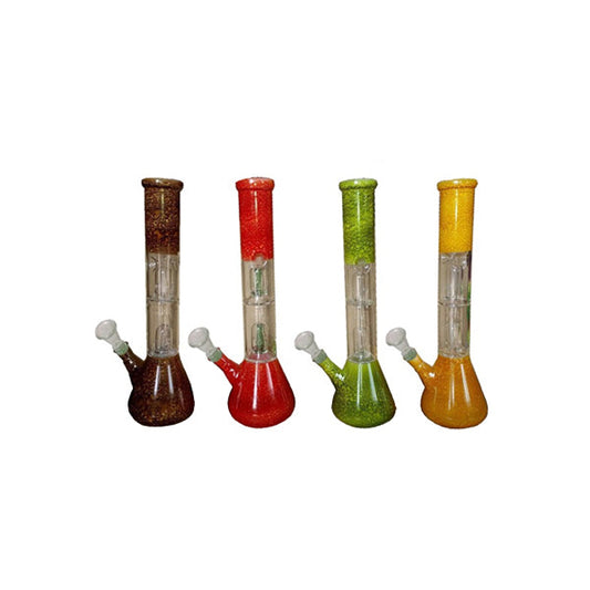 6 x 12" Classic Mixed Colour Glass Bong - GB24 | Unbranded | Hall of Vape |  | Smoking Products