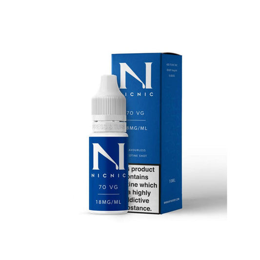 18mg Nic Nic Flavourless Nicotine Shot 10ml 70VG | Nic Nic | Hall of Vape |  | Vaping Products