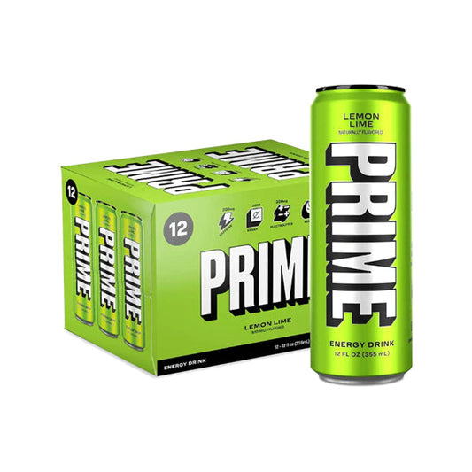 PRIME Energy USA Lemon Lime Drink Can 355ml - Best Before date | Prime | Hall of Vape |  | American Confectionary