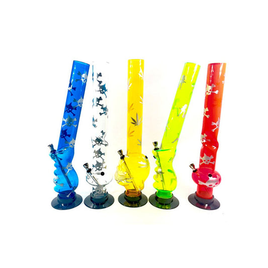 18" Mixed Design Acrylic Bong - FAP-A | Unbranded | Hall of Vape |  | Smoking Products