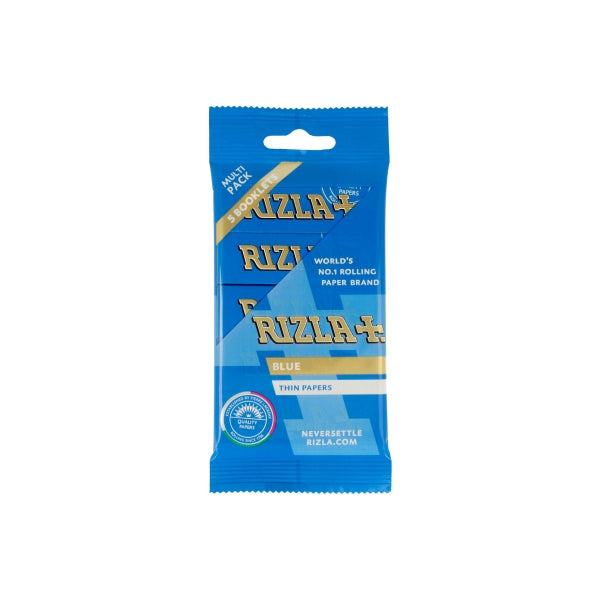 5 Pack Blue Regular Rizla Rolling Papers (Flow Pack) | Rizla | Hall of Vape |  | Smoking Products